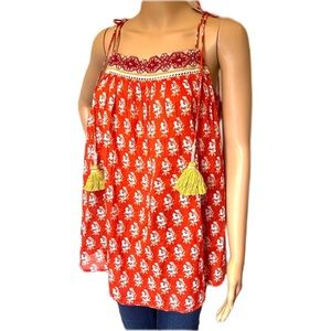 Nicole Miller Artlier Tassel Tank with Tie Straps